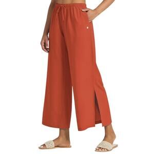 Willit Wide Leg Pants Womens S Red Orange Pull On Loose Beach Resort UPF 50+